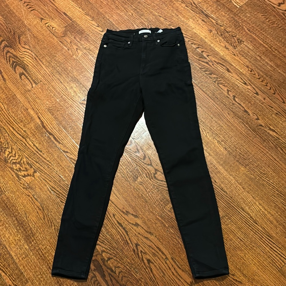Good American Black High Waisted Good Waist Skinny Jean